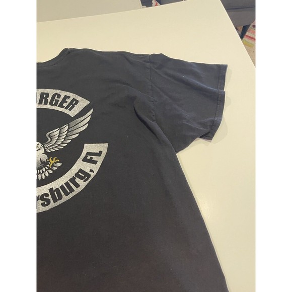 Vintage Biff Burger St Petersburg FL Graphic T-Shirt 2XL XXL Motorcycle - Picture 14 of 16